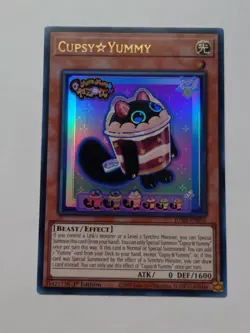 CUPSY YUMMY JUSH-EN016 ULTRA RARE 1st EDITION YUGIOH *NEW & MINT* - Image 1