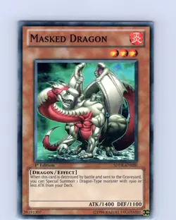 Yu-Gi-Oh TCG Masked Dragon SDDL-EN020 1st Edition Regular Common Card NM - Image 1