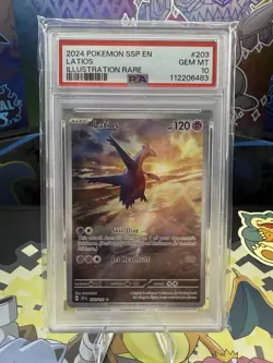 Latios Illustration 203/191 Surging Sparks Rare Card Gem Mint PSA 10 - Image 1