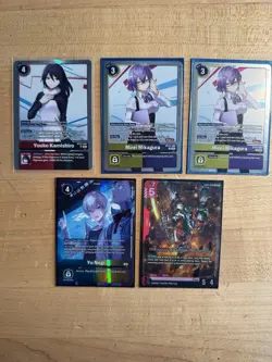 Digimon Card Lot Yuuko Kamishiro Bt22-083. 5 Cards NM - Image 1