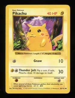 Pikachu - 58/102 - Shadowless Base Set - Red Cheeks Error Card - Pokemon Card - Image 4