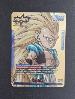 Gotenks SB02-017 Gold Leader Manga Booster 02 Dragon Ball Card English - Image 2
