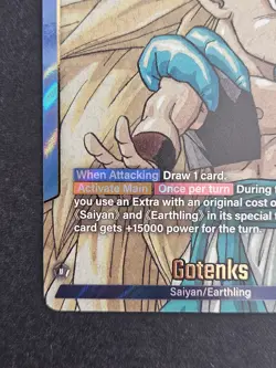 Gotenks SB02-017 Gold Leader Manga Booster 02 Dragon Ball Card English - Image 3