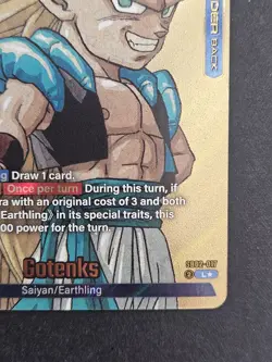 Gotenks SB02-017 Gold Leader Manga Booster 02 Dragon Ball Card English - Image 4