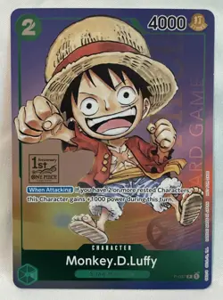 Monkey.D.Luffy (037) 1st Anniversary Tournament One Piece Promotion Card LP - Image 1