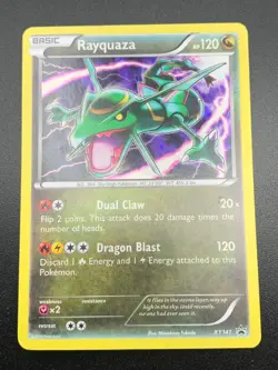 Rayquaza XY141 HOLO RARE Black Star Promo Pokemon Card TCG NM 2016 - Image 1