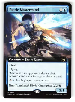 Faerie Mastermind (Extended Art) (NM) #352 March of the Machine (MOM) MTG Magic - Image 1