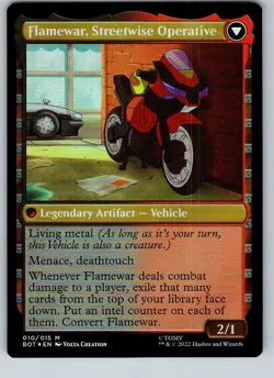 Flamewar, Brash Veteran - BOT - Transformers - Foil Mythic - NM - MTG - Image 2
