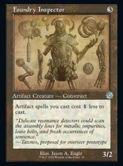 Magic MTG Foundry Inspector Retro Schematic The Brothers' War Artifacts NM - Image 1