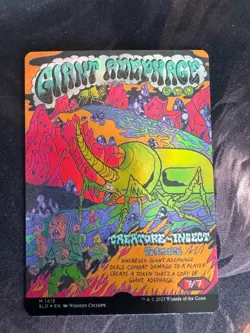 FOIL - Giant Adephage - Wooden Cyclops Artist Proof Sketch MTG AP Magic - Image 2