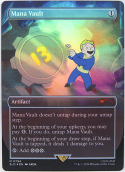 MTG Secret Lair Dop Series Fallout Mana Vault Rainbow Foil - Image 1