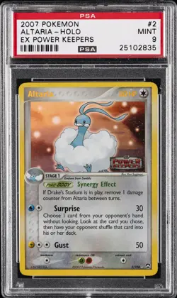 2007 POKEMON EX POWER KEEPERS #2 ALTARIA-HOLO PSA 9 - Image 1