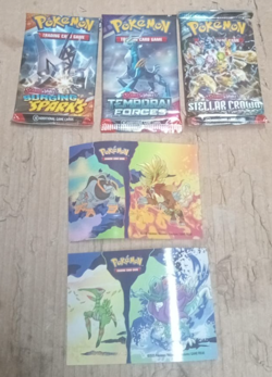 Pokemon TCG: Stacking Tin - Paradox Pokemon (3 Booster Packs & 2 Sticker Sheets) - Image 3
