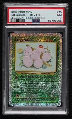Exeggcute Reverse Foil Pokemon Legendary Collection PSA 7 2002 - Image 1