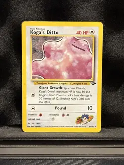 (SWIRL) Koga's Ditto - 10/132 - Pokemon Gym Challenge English Unlimited Holo MP - Image 1