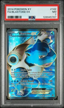 Blastoise Ex Full Art Pokemon XY Base Set 142/146 PSA 7 - Image 1