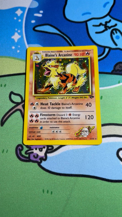 Pokemon TCG Blaines Arcanine Gym Challenge 1/132 Holo Unlimited MP SHIPS FAST - Image 2