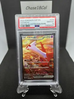 Latias ex 239/191 SIR PSA 10 Special Illustration Rare Pokemon Surging Sparks - Image 1