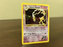 Pokemon TCG Alakazam Holo Rare Swirl Sabrina's Gym Challenge 16/132 2000 GREAT! - Image 2