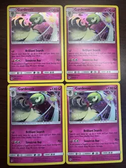 Pokemon Gardevoir 141/214 Cosmos Holo Sun Moon Lost Thunder - LOT x4 HOLO - Image 1