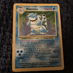 Pokemon TCG Blastoise Base Set Holo Unlimited Rare - Image 1