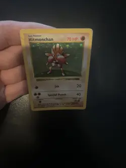 Pokemon TCG Hitmonchan Base Set 7/102 Holo Shadowless Holo Rare - Image 4