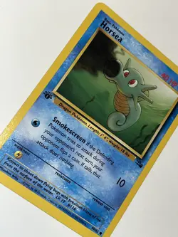Pokemon TCG Horsea Fossil 49 Regular 1st Edition Common - Image 1