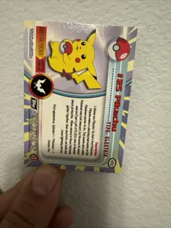 2000 Topps Chrome Pokemon Pikachu #25 Chrome Holo - Image 4