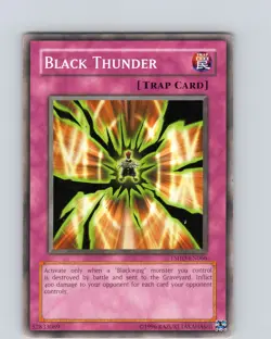 Yu-Gi-Oh TCG Black Thunder TSHD-EN066 Unlimited Regular Common Card Played LP - Image 1