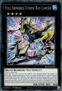 Full Armored Utopic Ray Lancer - Secret Rare 1st Ed. BLTR-EN003 - NM - YuGiOh - Image 1