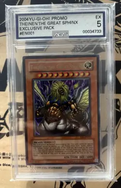 Theinen the Great Sphinx EP1-EN001 Yu-Gi-Oh AGS 5 PSA CGC - Image 1