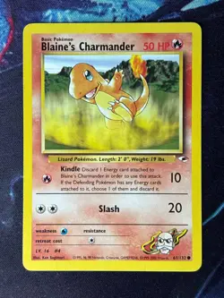 Blaine's Charmander (VLP) - Gym Heroes - Regular - 61/132 - Vintage Pokemon Card - Image 1