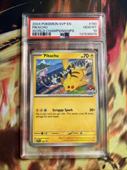 Pikachu 190 Sv: Scarlet & Violet Promo Cards Regular PSA 10 💎 - Image 1