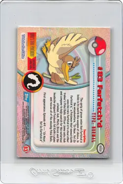 Farfetch'd #83 - SILVER HOLO - BLUE LOGO - SERIES 2 - TOPPS POKEMON CARD - MP - Image 2