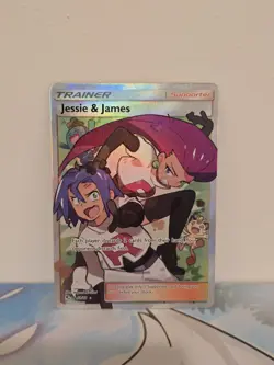 Pokemon TCG Hidden Fates Trainer Jesse and James Ultra Rare Full Art Card 68/68 - Image 1