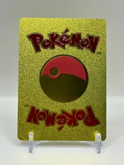 Pikachu Mega Lucario Cosplay Gold Fan Art Metal Pokemon Card #009 HP625 - Image 2