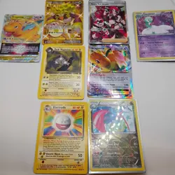 Pokemon card Lot Of 8 Rare New And Vintage Gold Rillaboom Electrode - Image 1