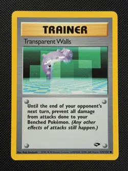 Transparent Walls 125/132 REGULAR Pokemon Card WOTC Gym Challenge Common - Image 1