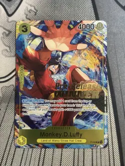 Monkey D Luffy Pre Release Winner P-036 One Piece Card Game TCG Tournament - Image 1
