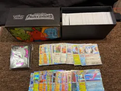 Pokemon Card Lot + Paldea Evolved Elite Trainer Box (ETB) 500+ Cards & Extras - Image 1