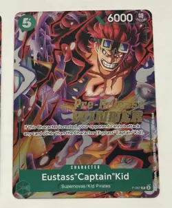 One Piece Eustass "Captain" Kid OP07 Pre-Release Winner Gold Stamped (2x) Cards - Image 5