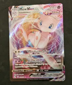 Pokemon Mew VMAX Miscut Error Card w/ Full Alignment Dot Fusion Strike 114/264 - Image 2