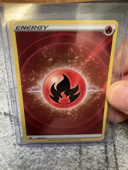 Pokemon TCG Fire Energy Crown Zenith Holo Ultra Rare Card 153/159 NM Condition - Image 1