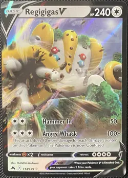 Regigigas V 113/159 Crown Zenith Holo - Pokemon Card - Image 1