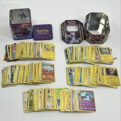 Pokemon Card Bulk Lot 2.13 lbs Holos + Gengar & Mewtwo Tins Modern Nintendo - Image 1