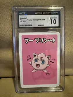 Jigglypuff Pokemon Playing Cards 2019 JPN Old Maid CGC 10 - Image 1