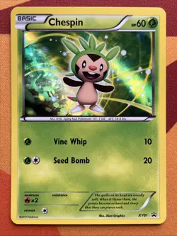 Pokemon Card - Chespin - Holo Black Star Promo (XY01) XY Era *VLP* - Image 1