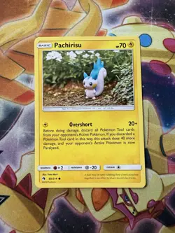 Pachirisu 80/214 Pokemon Common SM - Lost Thunder Card NM - Image 1