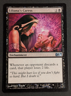 MTG Card - 1x Liliana's Caress - Magic Core Set 2011 - NM/LP - Rare Black - #103 - Image 1