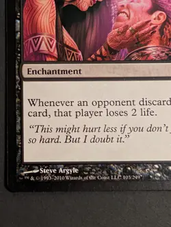 MTG Card - 1x Liliana's Caress - Magic Core Set 2011 - NM/LP - Rare Black - #103 - Image 3